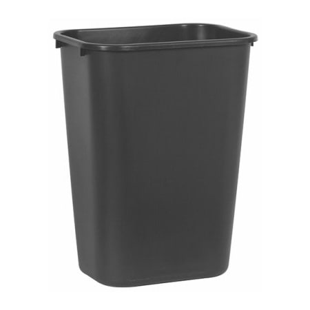 2957 Waste Basket, 41.25 qt Capacity, Plastic, Black, 19-7/8 in H -  RUBBERMAID, FG295700BLA